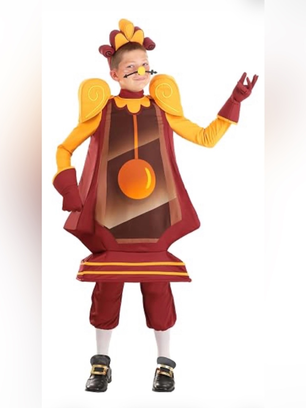 Kids Cogsworth Costume - Beauty & The Beast